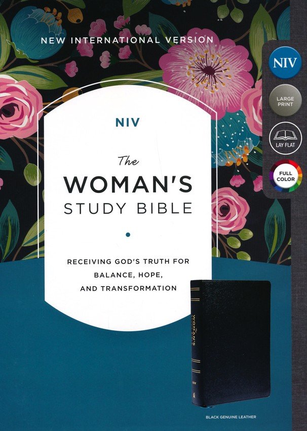 NIV, The Woman's Study Bible, Genuine Leather, Black, Full-Color, Red Letter : Receiving God's Truth for Balance, Hope, and Transformation - Imagen 2
