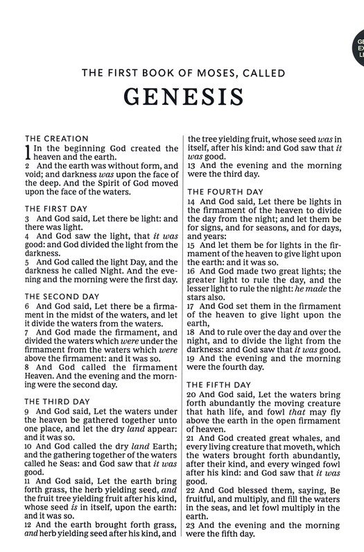KJV, Thinline Bible, Large Print, Premium Goatskin Leather, Black, Premier Collection, Red Letter, Thumb Indexed, Comfort Print : Holy Bible, King James - Imagen 4