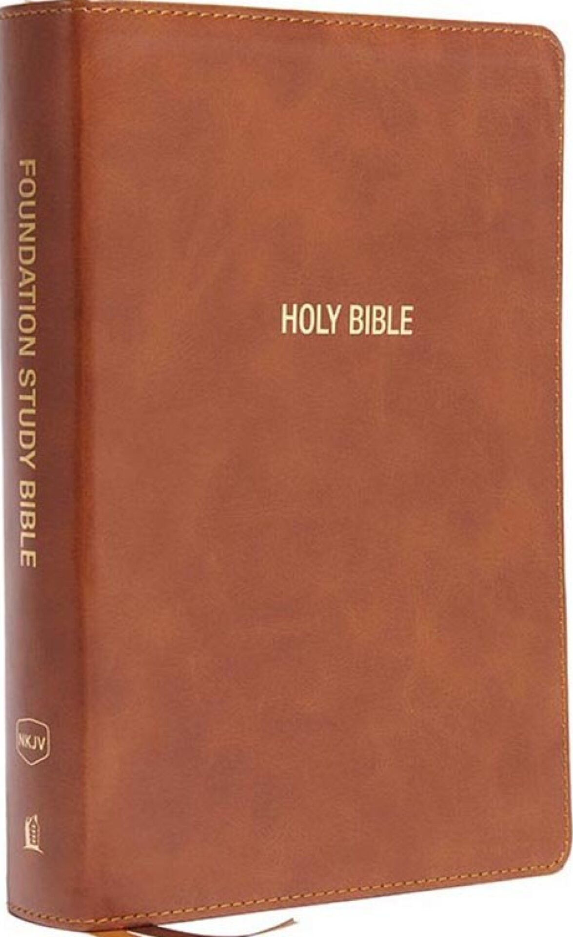NKJV, Foundation Study Bible, Large Print, Leathersoft, Brown, Red Letter, Comfort Print : Holy Bible, New King James Version