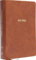 NKJV, Foundation Study Bible, Large Print, Leathersoft, Brown, Red Letter, Thumb Indexed, Comfort Print : Holy Bible, New King James Version