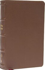 KJV, Personal Size Large Print Single-Column Reference Bible, Genuine Leather, Brown, Red Letter, Comfort Print : Holy Bible, King James Version