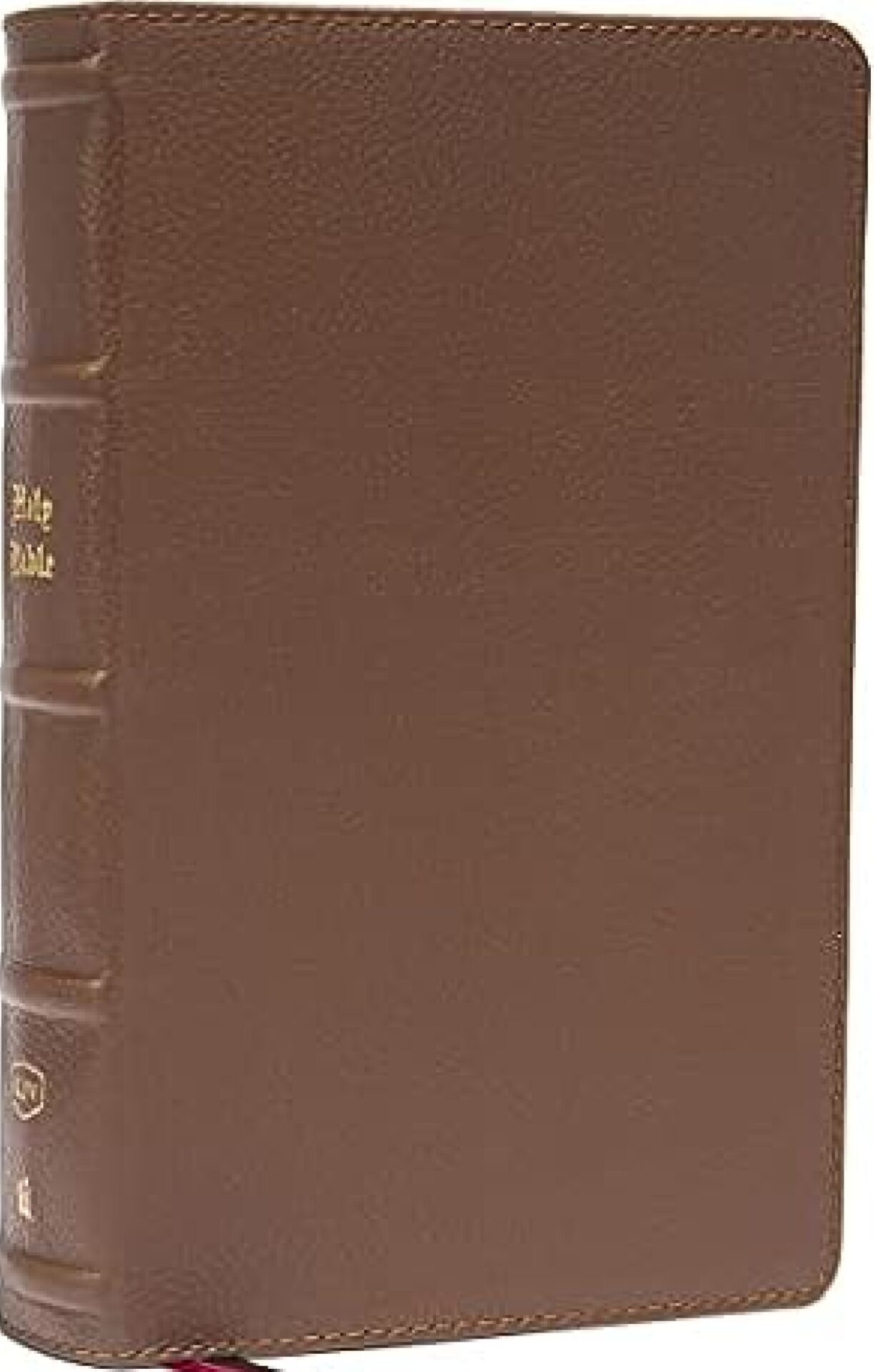 KJV, Personal Size Large Print Single-Column Reference Bible, Genuine Leather, Brown, Red Letter, Comfort Print : Holy Bible, King James Version