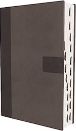 NIV, Super Giant Print Reference Bible, Leathersoft, Gray, Red Letter, Thumb Indexed, Comfort Print