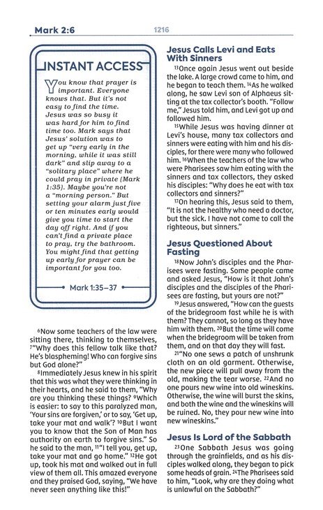 NIV, Teen Study Bible, Leathersoft, Blue, Comfort Print - Imagen 12