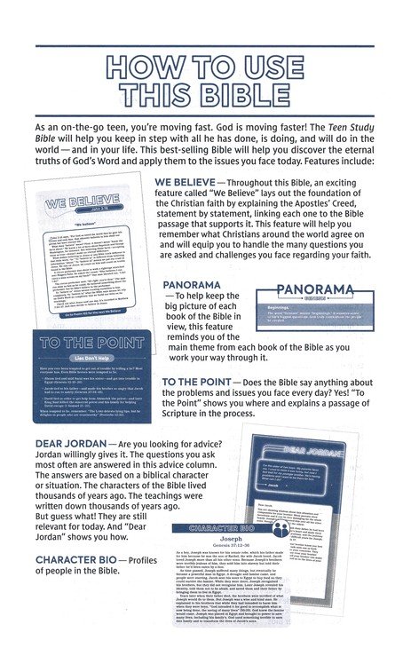 NIV, Teen Study Bible, Leathersoft, Blue, Comfort Print - Imagen 4