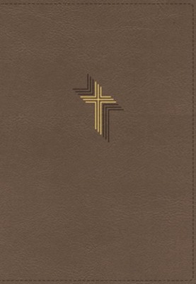 NIV, Larger Print Compact Bible, Leathersoft, Brown, Red Letter, Comfort Print - Imagen 3