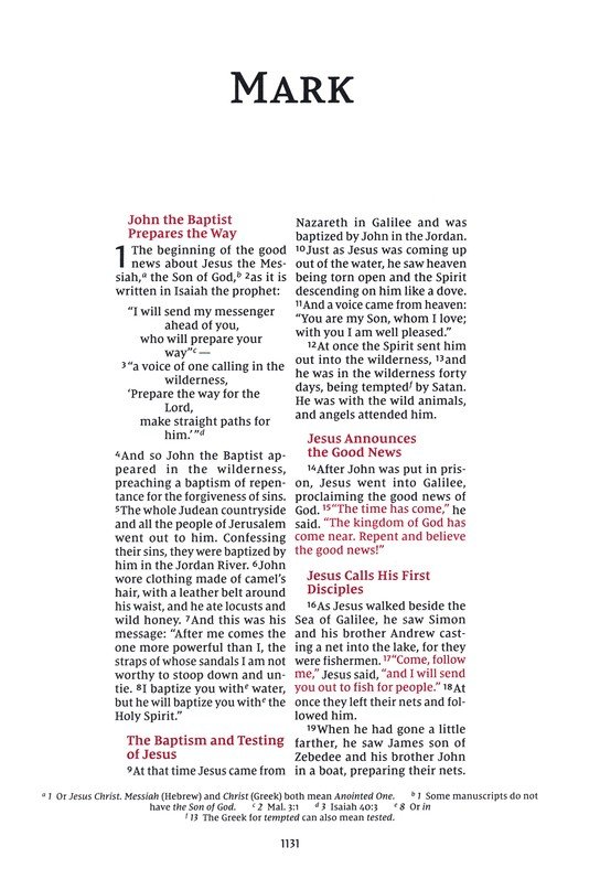 NIV, Wide Margin Bible, Leathersoft, Navy, Red Letter, Comfort Print - Imagen 7