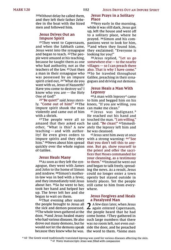 NIV, Wide Margin Bible, Leathersoft, Navy, Red Letter, Comfort Print - Imagen 8