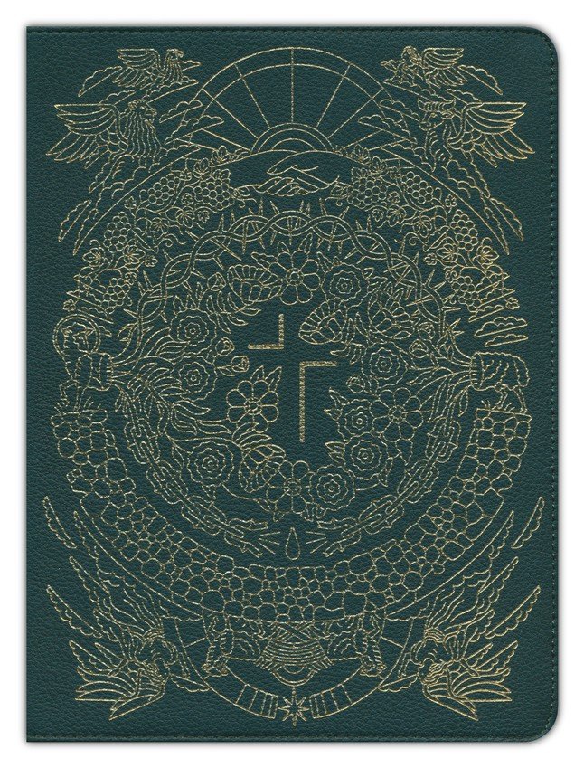 The Jesus Bible Artist Edition, NIV, Genuine Leather, Calfskin, Green, Limited Edition, Comfort Print - Imagen 3