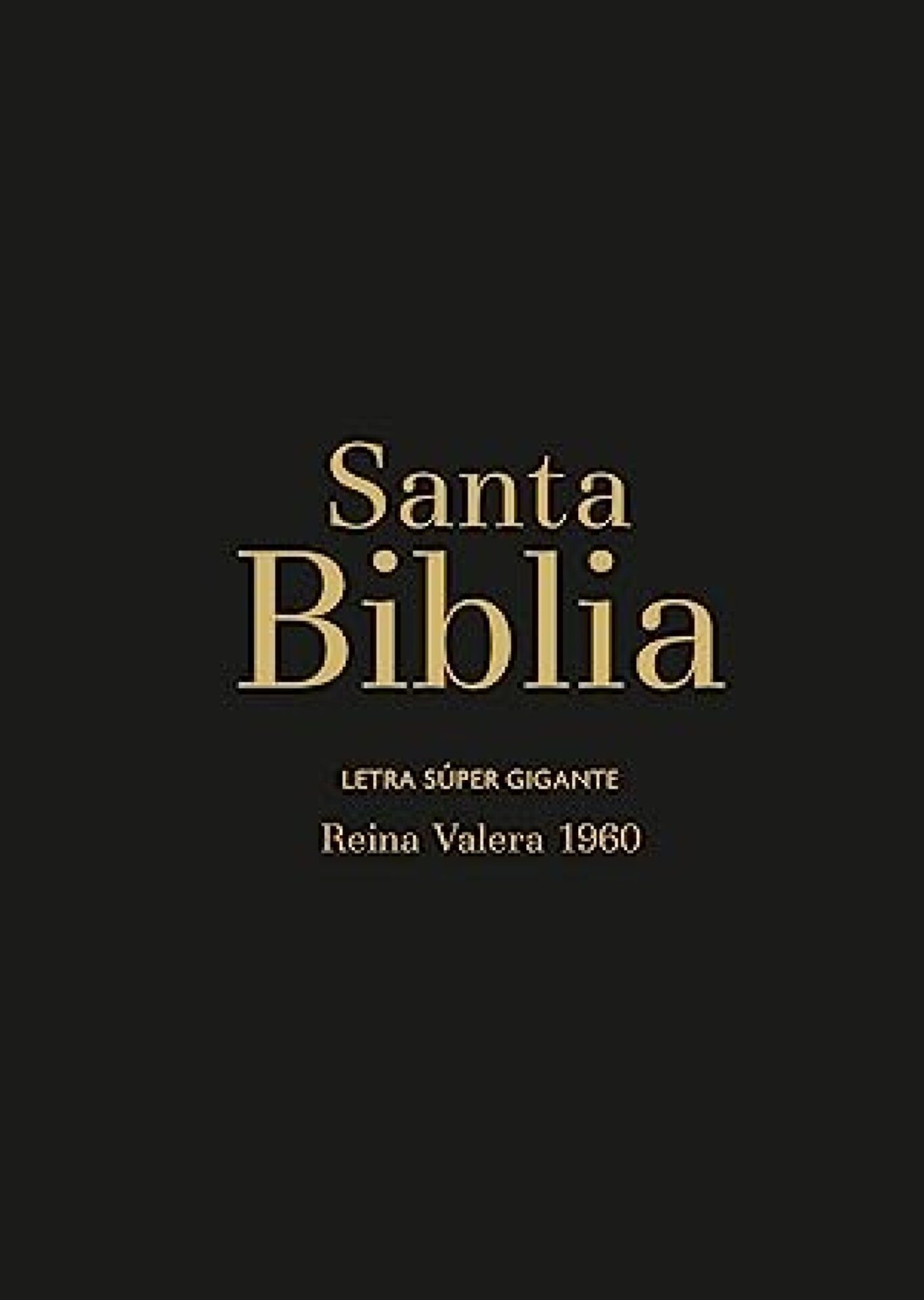Biblia RVR 1960 Letra Súper Gigante - Negro Con Índice Y Cierre