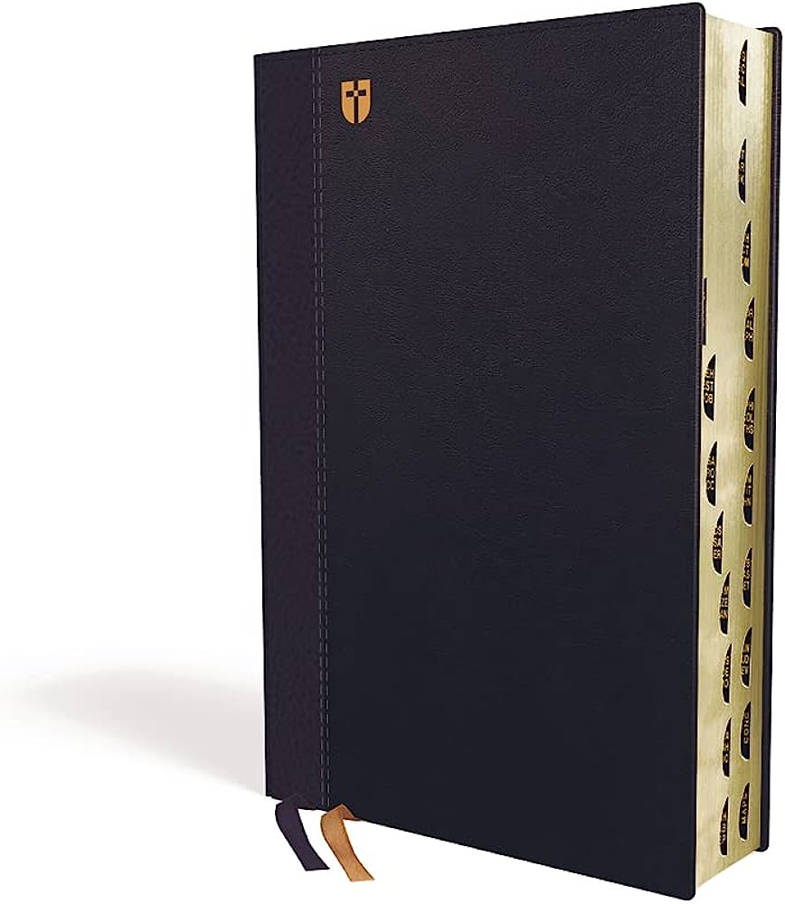 NASB, The Grace and Truth Study Bible, Leathersoft, Navy, Red Letter, 1995 Text, Thumb Indexed, Comfort Print - Imagen 2