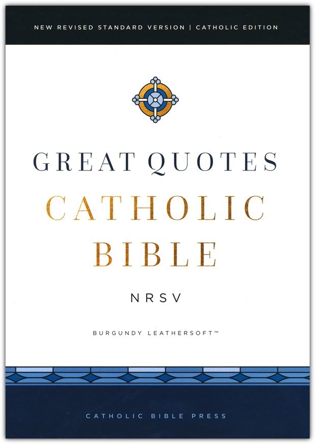 NRSVCE, Great Quotes Catholic Bible, Leathersoft, Burgundy, Comfort Print : Holy Bible - Imagen 2