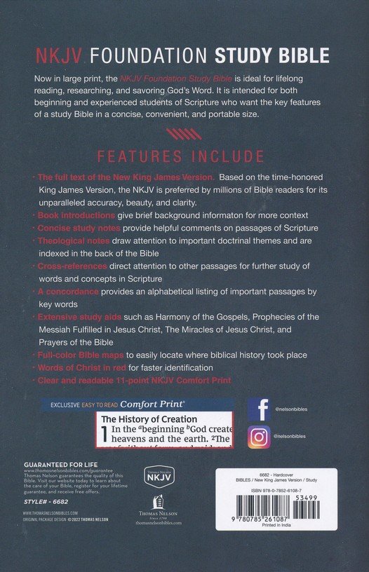 NKJV, Foundation Study Bible, Large Print, Hardcover, Red Letter, Comfort Print : Holy Bible, New King James Version - Imagen 16