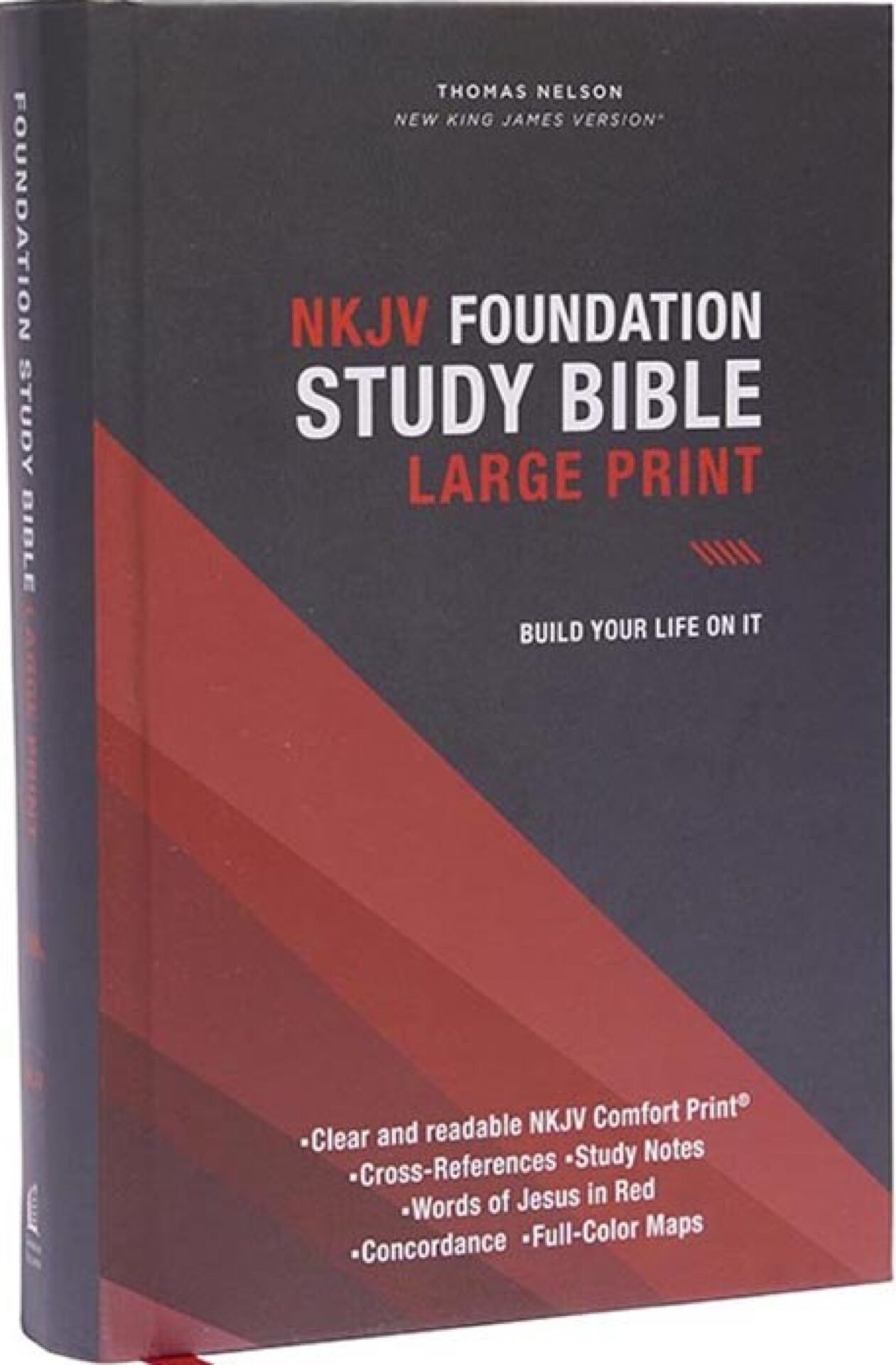 NKJV, Foundation Study Bible, Large Print, Hardcover, Red Letter, Thumb Indexed, Comfort Print : Holy Bible, New King James Version