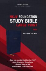 Alternative view of NKJV, Foundation Study Bible, Large Print, Leathersoft, Blue, Red Letter, Comfort Print : Holy Bible, New King James Version