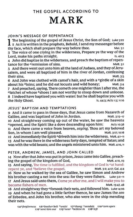 KJV, Personal Size Large Print Single-Column Reference Bible, Genuine Leather, Brown, Red Letter, Comfort Print : Holy Bible, King James Version - Imagen 7