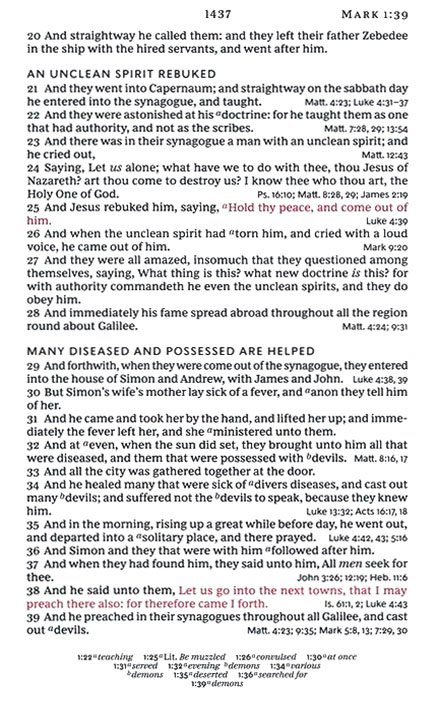 KJV, Personal Size Large Print Single-Column Reference Bible, Genuine Leather, Brown, Red Letter, Comfort Print : Holy Bible, King James Version - Imagen 8