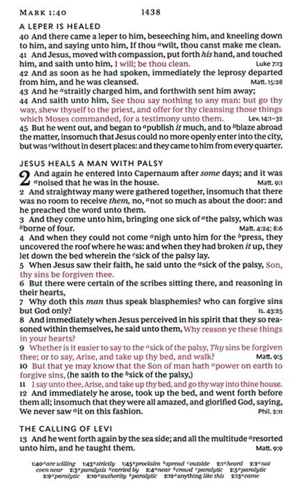 KJV, Personal Size Large Print Single-Column Reference Bible, Genuine Leather, Brown, Red Letter, Comfort Print : Holy Bible, King James Version - Imagen 9