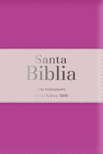 Biblia RVR 1960 Letra Súper Gigante - Tricolor: Fucsia/Palorosa/Fucsia Con Índice Y Cierre