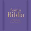 Biblia RVR 1960 Letra Grande - Tamaño Manual - Lila Con Indice Y Cierre