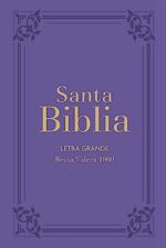 Biblia RVR 1960 Letra Grande - Tamaño Manual - Lila Con Indice Y Cierre