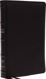 KJV, Thinline Bible, Large Print, Premium Goatskin Leather, Black, Premier Collection, Red Letter, Thumb Indexed, Comfort Print : Holy Bible, King James