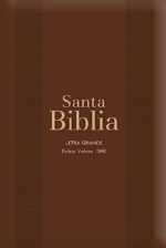 Biblia RVR 1960 Letra Grande - Tamaño Manual - Marrón Con Indice Y Cierre