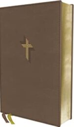 NIV, Larger Print Compact Bible, Leathersoft, Brown, Red Letter, Comfort Print