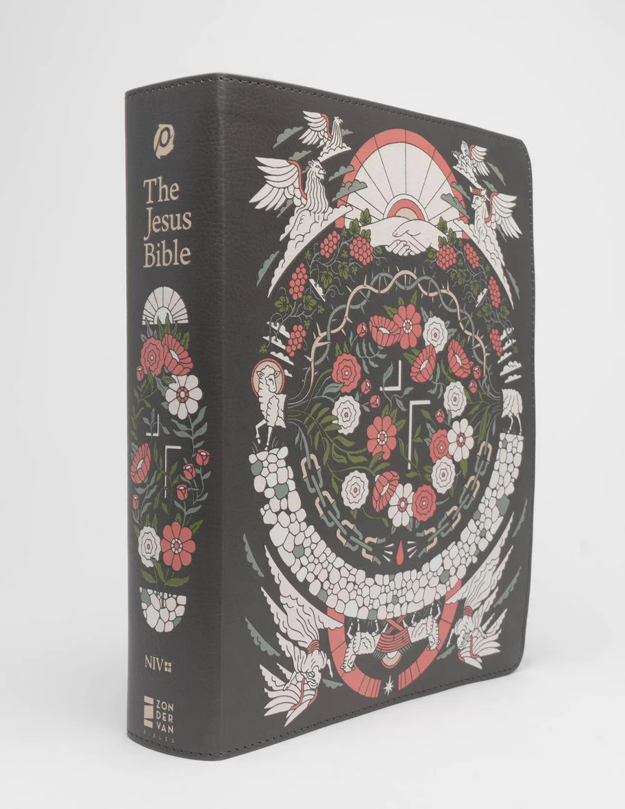 The Jesus Bible Artist Edition, NIV, Leathersoft, Gray Floral, Comfort Print - Imagen 12