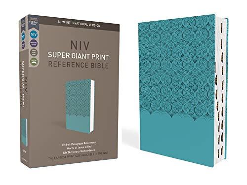 NIV, Super Giant Print Reference Bible, Leathersoft, Teal, Red Letter, Thumb Indexed, Comfort Print - Imagen 11