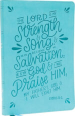 NKJV, Thinline Bible, Verse Art Cover Collection, Leathersoft, Teal, Red Letter, Comfort Print