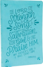 NKJV, Thinline Bible, Verse Art Cover Collection, Leathersoft, Teal, Red Letter, Thumb Indexed, Comfort Print