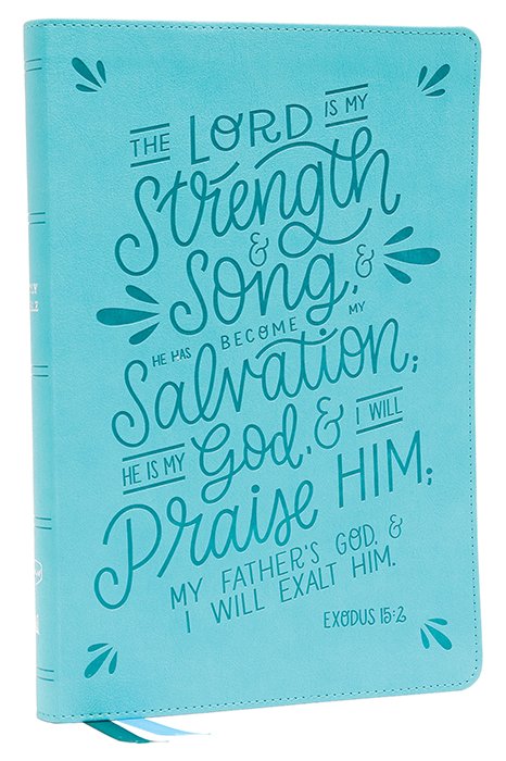 NKJV, Thinline Bible, Verse Art Cover Collection, Leathersoft, Teal, Red Letter, Thumb Indexed, Comfort Print - Imagen 10
