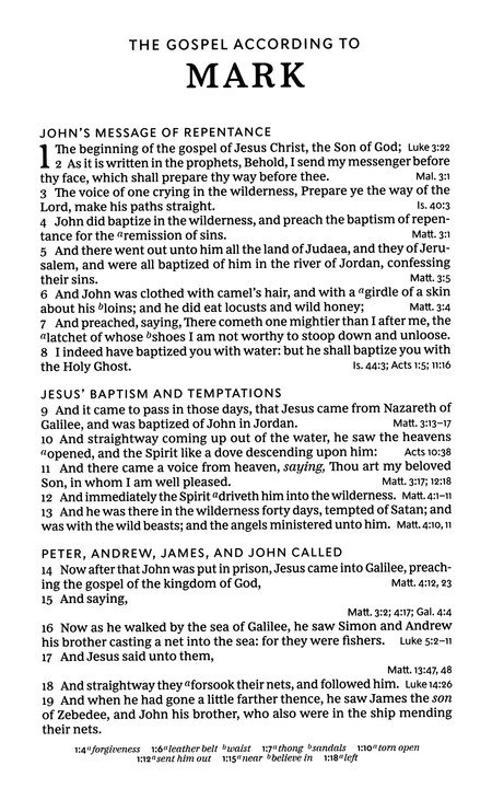 KJV, Personal Size Large Print Single-Column Reference Bible, Leathersoft, Black, Red Letter, Comfort Print - Imagen 7