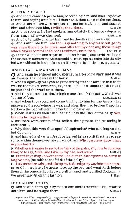 KJV, Personal Size Large Print Single-Column Reference Bible, Leathersoft, Black, Red Letter, Comfort Print - Imagen 9
