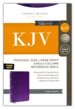 Alternative view of KJV, Personal Size Large Print Single-Column Reference Bible, Leathersoft, Purple, Red Letter, Thumb Indexed, Comfort Print