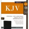 KJV, Personal Size Large Print Single-Column Reference Bible, Genuine Leather, Black, Red Letter, Thumb Indexed, Comfort Print - Imagen 2