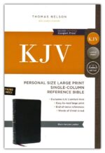 Alternative view of KJV, Personal Size Large Print Single-Column Reference Bible, Genuine Leather, Black, Red Letter, Thumb Indexed, Comfort Print