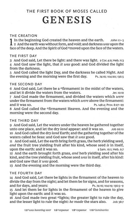 KJV, Personal Size Large Print Single-Column Reference Bible, Genuine Leather, Black, Red Letter, Thumb Indexed, Comfort Print - Imagen 4
