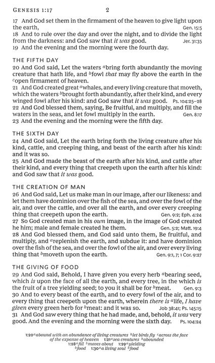 KJV, Personal Size Large Print Single-Column Reference Bible, Genuine Leather, Black, Red Letter, Thumb Indexed, Comfort Print - Imagen 5