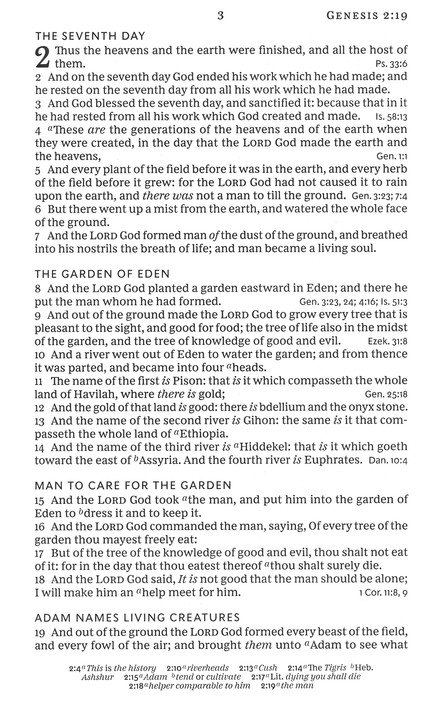 KJV, Personal Size Large Print Single-Column Reference Bible, Genuine Leather, Black, Red Letter, Thumb Indexed, Comfort Print - Imagen 6