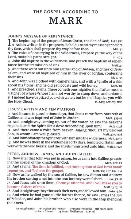 KJV, Personal Size Large Print Single-Column Reference Bible, Genuine Leather, Black, Red Letter, Thumb Indexed, Comfort Print - Imagen 7