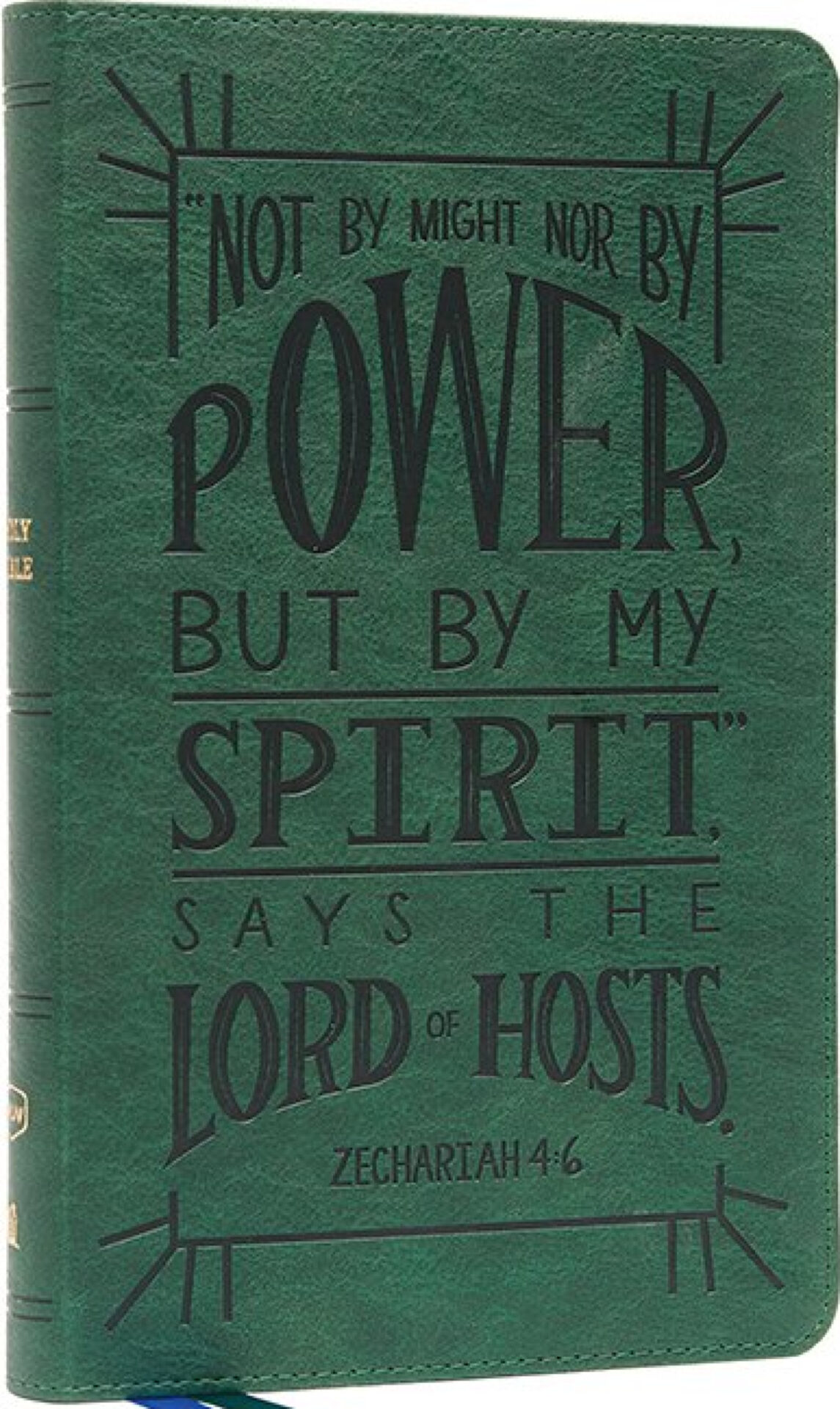 NKJV, Thinline Youth Edition Bible, Verse Art Cover Collection, Leathersoft, Green, Red Letter, Comfort Print