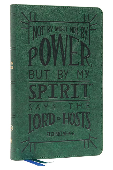 NKJV, Thinline Youth Edition Bible, Verse Art Cover Collection, Leathersoft, Green, Red Letter, Comfort Print - Imagen 15