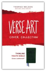 Alternative view of NKJV, Thinline Youth Edition Bible, Verse Art Cover Collection, Leathersoft, Green, Red Letter, Comfort Print