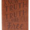 NKJV, Personal Size Large Print End-of-Verse Reference Bible, Verse Art Cover Collection, Leathersoft, Brown, Red Letter, Thumb Indexed, Comfort Print - Imagen 7
