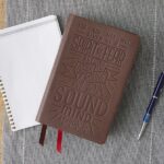 Alternative view of NKJV, Personal Size Reference Bible, Verse Art Cover Collection, Genuine Leather, Brown, Red Letter, Comfort Print