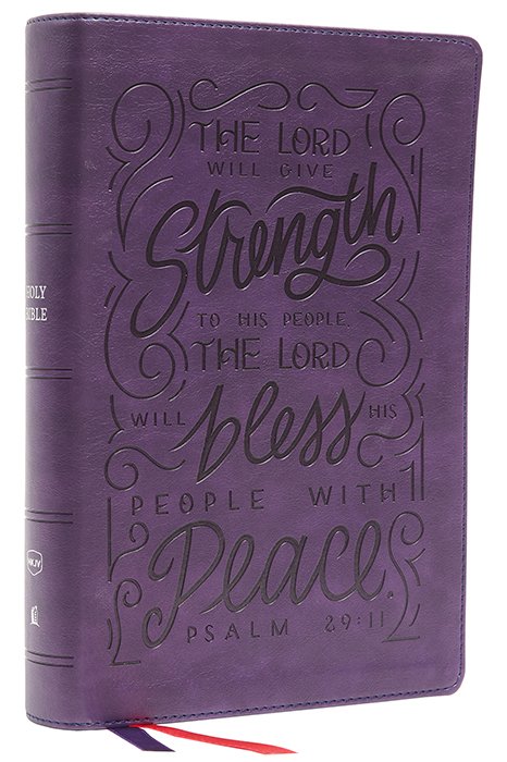 NKJV, Giant Print Center-Column Reference Bible, Verse Art Cover Collection, Leathersoft, Purple, Red Letter, Comfort Print - Imagen 15