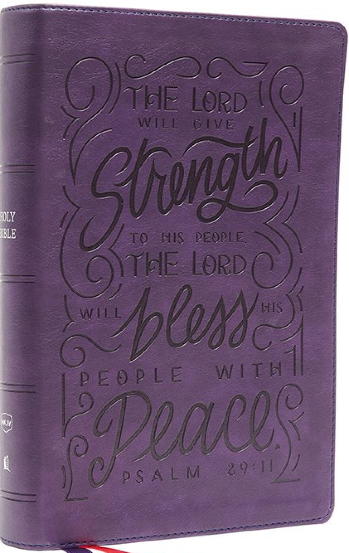 NKJV, Giant Print Center-Column Reference Bible, Verse Art Cover Collection, Leathersoft, Purple, Red Letter, Comfort Print