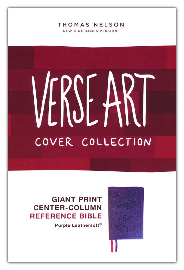 NKJV, Giant Print Center-Column Reference Bible, Verse Art Cover Collection, Leathersoft, Purple, Red Letter, Comfort Print - Imagen 2